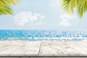 a scenic summer vacation beach background